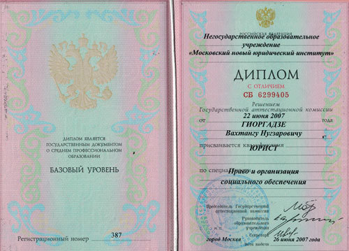 Юрист. Диплом с отличием